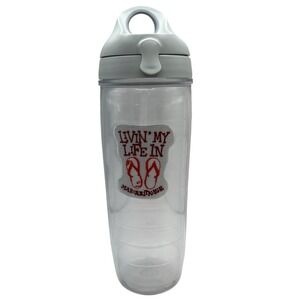 Tervis Water Bottle 24 oz Livin' My Life In Margaritaville- Flip Flops - Pop Top